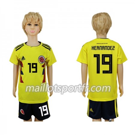 Maillot de Foot Colombie Hernandez 19 Enfant Domicile Coupe du monde 2018